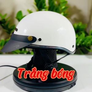 SHOPDAN Mũ bảo hiểm xe máy nửa đầu hali cao cấp nửa đầu Thời Trang