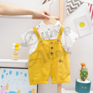COD SETELAN BAJU KEMEJA MODEL KODOK KATUN LENGAN PENDEK UMUR 0-4 TAHUN / PAKAIAN ANAK LAKI LAKI KOREA / SETELAN BAJU KODOK ANAK LAKI LAKI