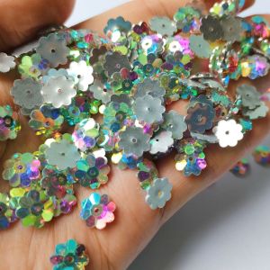 Payet diamond jahit resin pelangi bunga grade A ukuran 8mm size kecil per lusin