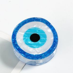 GONG4 Kroean Style Blue Demon Eye Hair Claw PVC Ponytail Holder Blue Demons Eye Shark Clip Creative Hairpin Hair Clip Girls