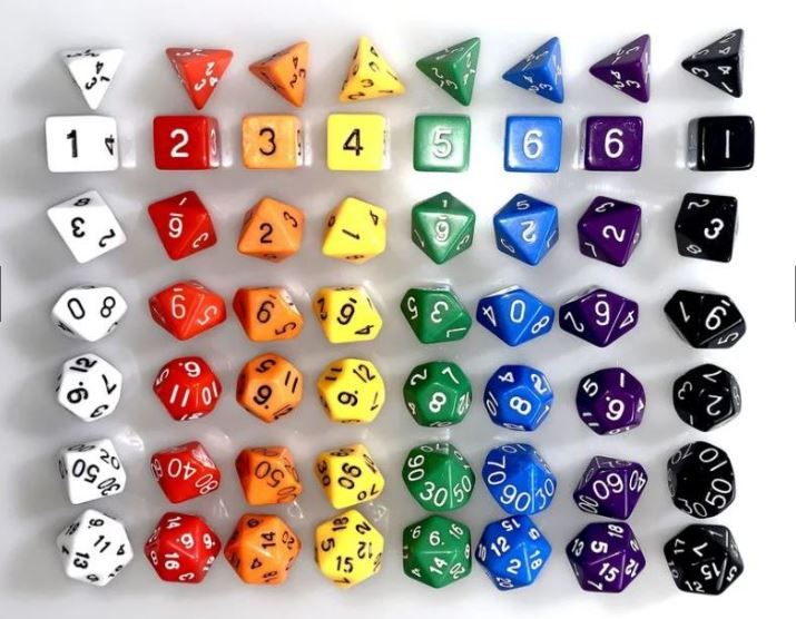 7pcs dice set DND d&d game solid colors polyhedral | Lazada PH