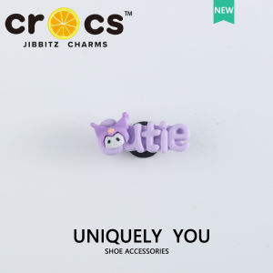 Jibbitz cross charm แท้  Kuromi หัวเข็มขัดรองเท้า ลายการ์ตูนน่ารัก อุปกรณ์เสริม สําหรับรองเท้าผู้หญิง