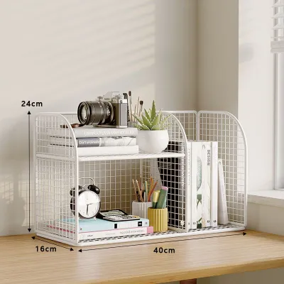 Bookshelf desktop storage rack for students desks and study tables - simple multi-level shelf for organizing items. 书架桌面置物架学生办公桌书桌收纳简易多层架子