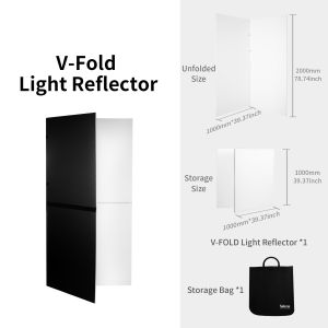 Selens v-gấp Tấm hắt sáng chụp ảnh 2m chụp ảnh chân dung ánh sáng phản xạ cho studio ngoài trời