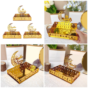 Eid Khay Mặt Trăng Đền Chủ Acrylic Trang Trí Cho Hồi Giáo Hồi Giáo trang trí bàn ăn Ramadans Đảng Kẹo Nguồn Cung Cấp