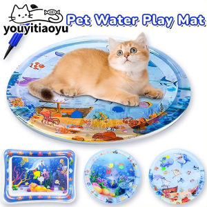 YOUYITIAOYU Pet Inflatable Water Mat Summer Cooling Interactive Sensory Play Mat for Dogs Cats Tikar Air Haiwan