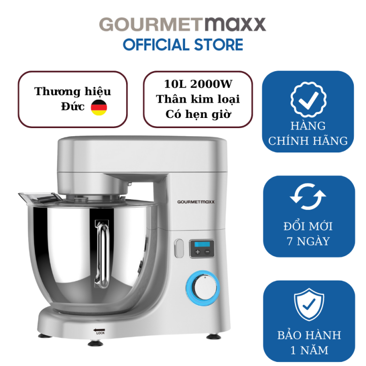 (Bẩn 2023) Máy nhào bột công nghiệp GOURMETMAXX 10L 2000W thương hiệu ...