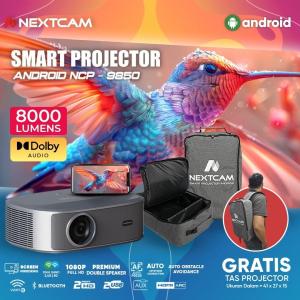 NEXTCAM NCP-9850 PROYEKTOR ANDROID FULL HD 8000 LUMENS with DOLBY SOUND