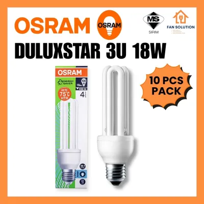 [10 PCS PACK] OSRAM DULUXSTAR 3U 18W E27 LIGHT BULB WARM WHITE 827/COOL WHITE 840/DAYLIGHT 865