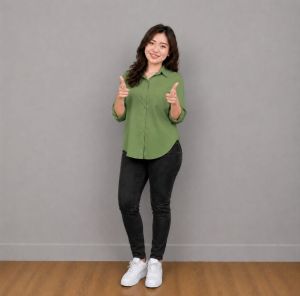 Kemeja Wanita Rayon Twill Premium Lengan Panjang Halus Lembut Adem Ternyaman Untuk Aktifitas