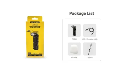 NITECORE EDC09 1600 lumens supports USB-C direct charging EDC flashlight