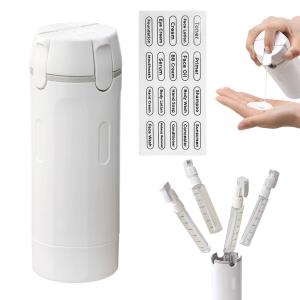4 In 1 Leakproof Travel Dispenser Bottle Set Portable Refillable Lotion Shampoo Gel Container With Labels For Outdoor Toiletries
