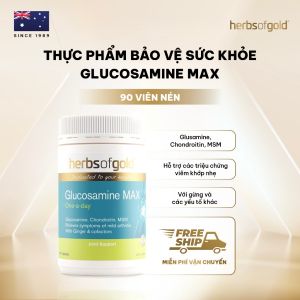 Viên Uống Bổ Xương Khớp Herbs of Gold Glucosamine MAX 1500mg - Hỗ Trợ Khớp Khỏe Giảm Đau Nhức (Úc) - 90 viên