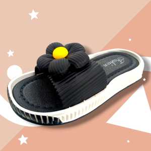 New Arrival Kids Shoe Girls Slides Ribbon Princess shoe Kasut Budak Perempuan Selipar 女童新款儿童公主拖鞋