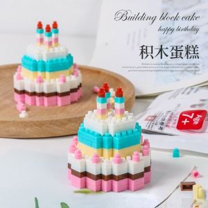 Bộ Đồ Chơi Lắp Ráp Mô Hình Bánh Kem Sinh Nhật Mini Diy Dành Cho Trẻ Em