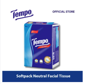 Tempo Softpack Neutral Facial Tissue (4-Ply 4 Packs x 90 Sheets)