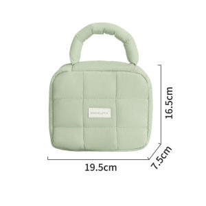 Tas Kosmetik Puffy Make up Travel Organizer Skincare Pastel Pouch Travel Mini Makeup Storage Bag soft Tas Makeup Pillow Serbaguna avvet