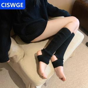 [COD] CISWGE AUTOPARTS Y2k Mùa Đông Chân Ấm Fluffy Goth Phụ Kiện Gothic Lolita Đan Vớ Dài Phụ Nữ Chân Ấm Phụ Nữ Sock Gothic Phong Cách Legging