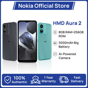 【2025 New】HMD Aura2 8GB+256GB 5000mAh Battery AI Cameras 1-Year Swap Warranty Fast Delivery IP54 Android 14 Go 100% Official Authentic