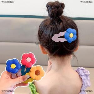 [COD] WEICHENG Girls bangs clip Korean version of the baby hair accessories headdress girls hair card does not hurt the hair flower hair clip