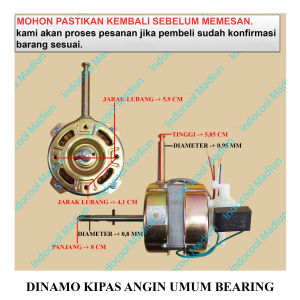 DINAMO KIPAS ANGIN / MOTOR KIPAS / DINAMO KIPAS ANGIN UMUM BEARING