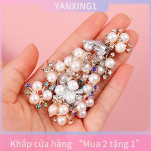 [COD] YANXING1 10 chiếc kẹp tóc pha lê lấp lánh đính đá hoa ngọc trai thủ công tự làm