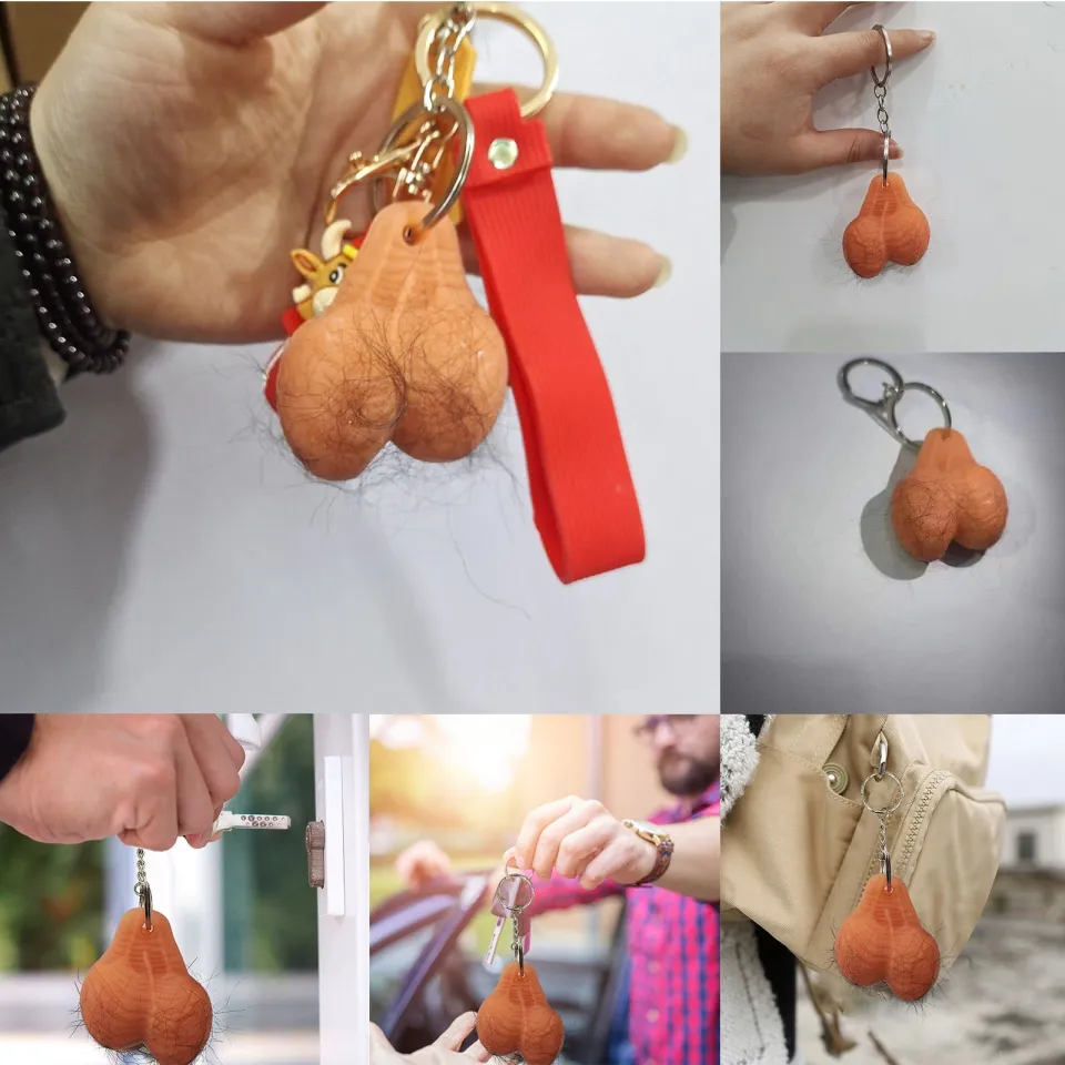 Testicle keyring on sale