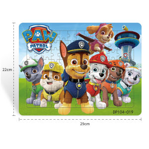 เด็กปริศนาหนา4มม.การ์ตูนหนาเป็นมิตรกับสิ่งแวดล้อมหมึกถั่วเหลืองรูปแบบ104ชิ้น Puzzle ด้านล่างวันเกิดของขวัญ