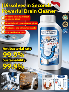 3-Second Quick Unclog Powerful Drain Cleaner Powerful Drain Cleaner Solvent Unclogging Toilets Floor Drains Kitchen Clogs Degreasing Sewer Cleaning Tool