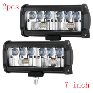 1 Buah/2 Buah Lampu Sorot LED 40W Super Terang 5 Mode Lampu Putih Lampu Kuning untuk Truk Jeep suv Atv Traktor Sepeda Motor