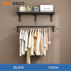 Open Wardrobe 100/80/60cm Clothes Rack Wall Clothes Bar Besi Gantung Baju Sangkut Baju Penyangkut Baju Cloth Bar Clothing Hanger Rak Baju Murah