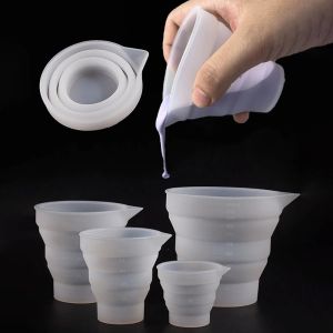 ZYJC Mix Cup Foldable Silicone Measuring Cup With Scale Reusable Graduated Cup DIY Multi-spec Epoxy Resin DIY Cups Jewelry Making