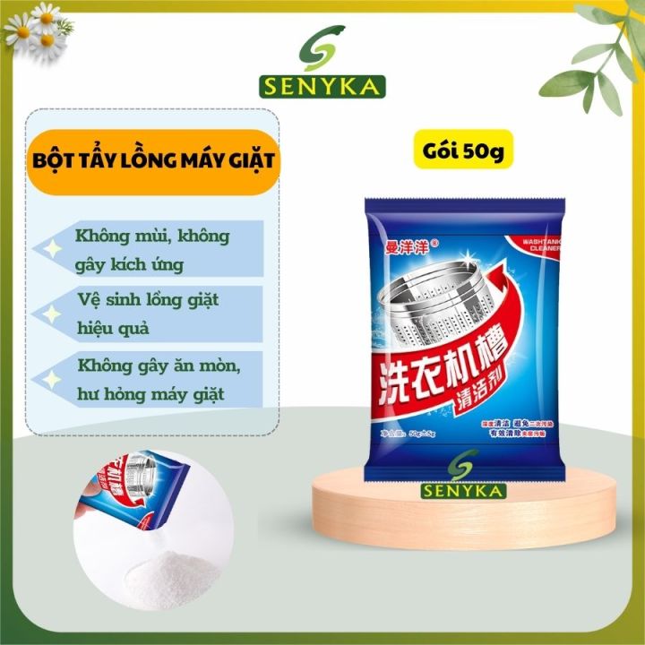 Bột tẩy lồng máy giặt vệ sinh lồng giặt diệt khuẩn khử mùi tẩy vết bẩn ...