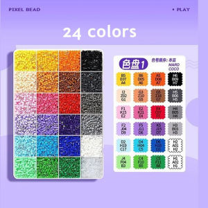 Fuse Beads Kit 2000pcs DIY Perler Beads Set 24 48 Colors With Iron Board Craft Toy