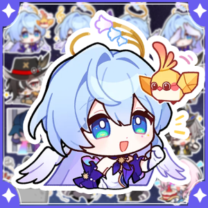 [Honkai Star Rail] Sticker Robin Boothill Caelus Stelle March 7 và Gấu Mèo