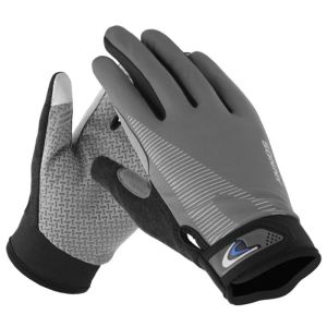 CHUN053634 Full Finger Fishing Gloves Touch Screen Anti-slip Cycling Gloves Durable Wear-resistant Gym Training Gloves for Outdoor Hiking Trekking Cycling Fishing Sports