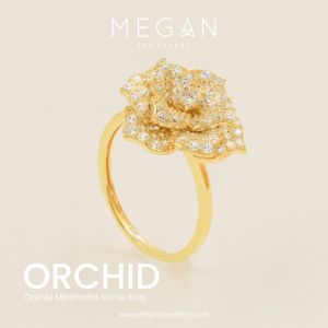 Megan Jewellery Orchid Stone Rings Collection Emas 916