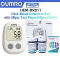 OUMRO Glucometer for Blood Sugar Test Kit and 50pcs Test Strips & Lancets Glucometer Diabetic Model HEM-DR011. 