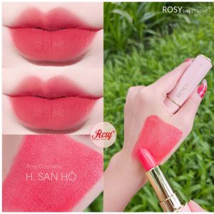 SON SÁP LÌ ROSY SWEETLOVE HÀNG CHÍNH HÃNG SON LÌ LÂU TRÔI HỒNG MÔI DƯỠNG MỀM MÔI (8 MÀU) – MÀU HỒNG CUTE
