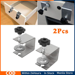 2Pcs Drawer Front Installation Clamps Adjustable Stainless Steel Drawer Fixing Clips Woodworking Jig