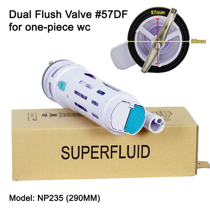 (for one-piece wc) Dual Flush Valve #57DF [Model: NP232 / NP235] | Lazada