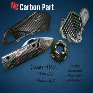 Paket 4pcs PCX 160 VARIO 160 cover filter corong knalpot cover knalpot radiator