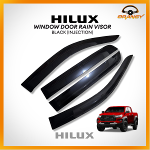 Toyota Hilux / Revo / Conquest 2016 to 2026 Window Door Rain Visor OEM / INJECTION Thailand Quality Car Accessories