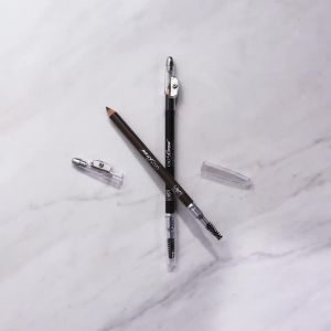 Ruby Kisses GoBrow Eyebrow Pencil Sharpenable Longwear Long Lasting Eyebrow Wooden Pencil for Natural-Looking Brows 3 Pack (Dark Brown)