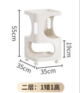 ●SG Stock● ABS & PS Portability Side Table Cart Trolley Movable Coffee Table Bedside Table Sofa Side Table Storage Shelf Tea Table Kitchen Rack Kitchen Storage Rack Snack Storage Rack Book Shelf Book Rack Organizer Cart Trolley Makeup Rack Cosmetics Rack