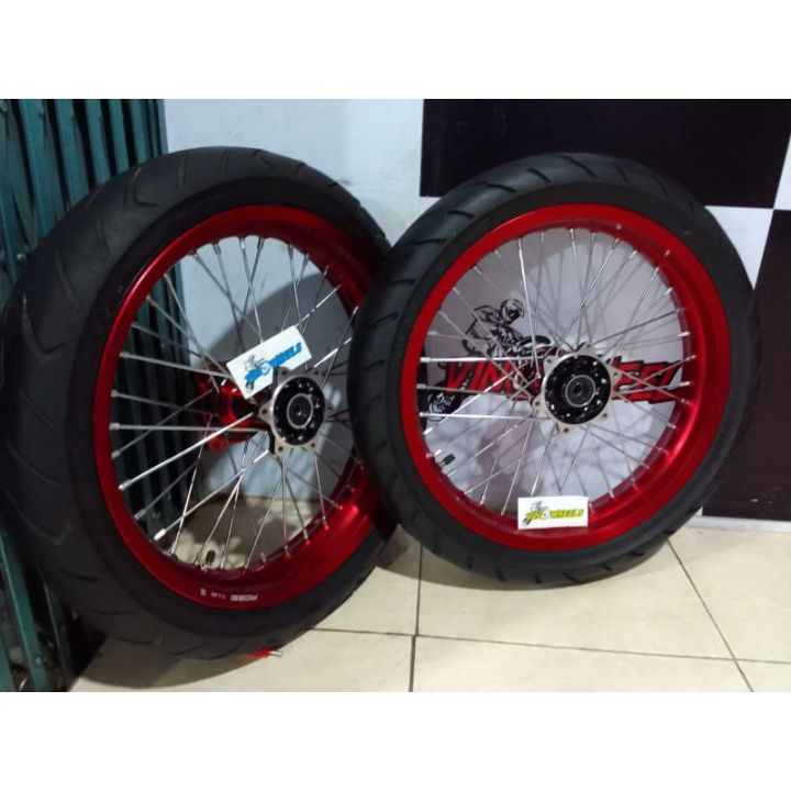 Paket Hemat Wheelset Velg Roda Supermoto Klx Dtracker Lazada Indonesia