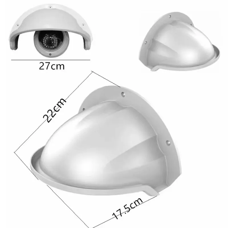 [Up Top] Rain Sun Shield Weather Cover Anti Glare Side Bracket CCTV Turret  Dome Cameras - Main Image