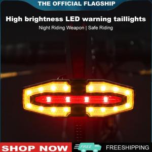 【New Arrival】 ไฟท้ายจักรยานไร้สายพร้อมรีโมทไฟ LED สว่างเตือนความปลอดภัยสำหรับการปั่นในเวลากลางคืน