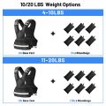 Wankeer Adjustable Weighted Vest for Women and Men, 4-10lb/11-20lb/21-30LB Adjustable Weighted Vest with Reflective Strip, Body Weight Vest for Walking, Running, Fitness, Strength Training. 