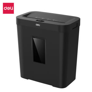 Deli เครื่องทำลายเอกสาร 12/15 ลิตร เครื่องทำลายกระดาษ เครื่องย่อยกระดาษ ย่อยกระดาษ 8 แผ่น ใน 1 ครั้ง  มอเตอร์แรงทำงานไว Paper Shredder